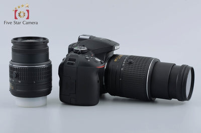 Used: Nikon D5300 Double Zoom Kit 2 Black, Low Shutter Count