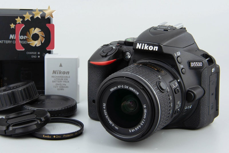 Used Nikon D5500 Black 18-55 VR II Lens Kit - Low Shutter Count