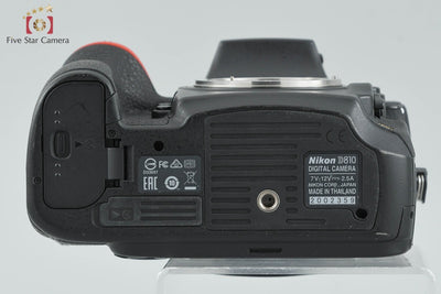 Used: Nikon D810 Digital SLR Camera with Original Box