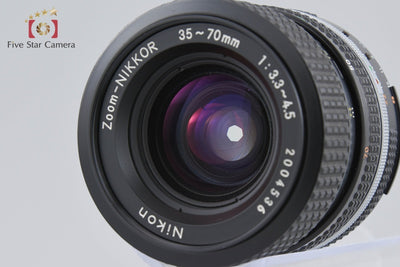 [Used] Nikon FA Black + Ai-S Zoom Nikkor 35-70mm f/3.3-4.5 + MF-16 Data Back