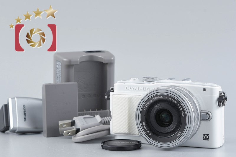[Used] OLYMPUS Olympus PEN Lite E-PL6 14-42mm EZ Lens Kit White Shutter Count Very Low