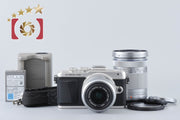 [Used] OLYMPUS PEN Lite E-PL7 Silver + M.ZUIKO 14-42mm f/3.5-5.6 II R + ED 40-150mm f/4-5.6 R - Low Shutter Count