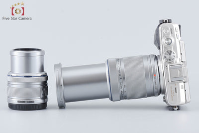[Used] OLYMPUS PEN Lite E-PL7 Silver + M.ZUIKO 14-42mm f/3.5-5.6 II R + ED 40-150mm f/4-5.6 R - Low Shutter Count