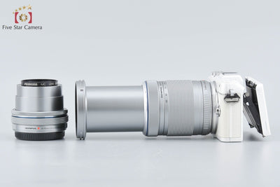 [Used] OLYMPUS PEN Lite E-PL7 EZ Double Zoom Kit White, low shutter count, with original box
