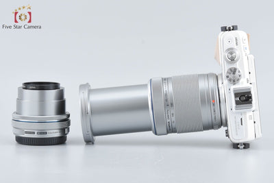 [Used] OLYMPUS PEN Lite E-PL7 EZ Double Zoom Kit White, low shutter count, with original box