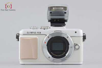 [Used] OLYMPUS Olympus PEN Lite E-PL7 EZ Double Zoom Kit White, Low Shutter Count, With Original Box