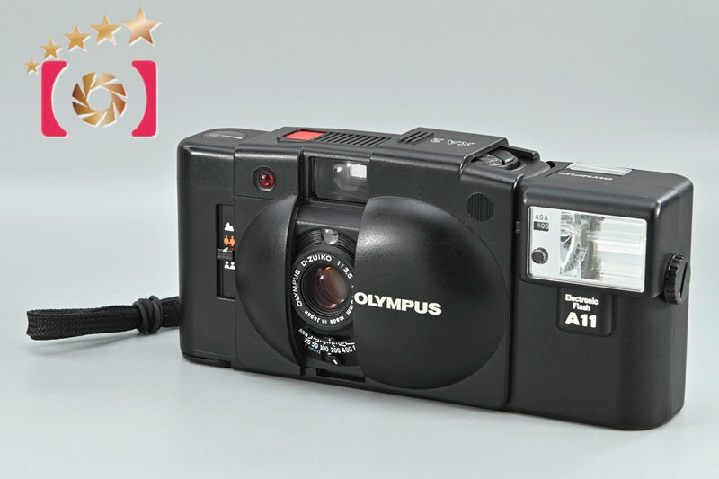 【中古】OLYMPUS オリンパス XA2 + A11 ブラック コンパクトフィルムカメラ