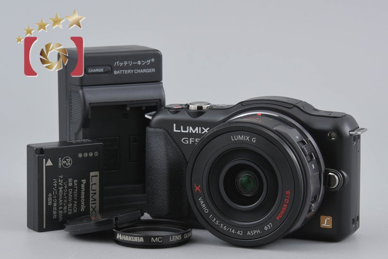 [Used] Panasonic DMC-GF5X 14-42mm Power Zoom Lens Kit, Esprit Black