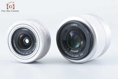 [Used] Panasonic LUMIX G DC-GF9W Silver Double Lens Kit - Low Shutter Count, Original Box Included