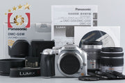Used: Panasonic LUMIX DMC-G5W Silver Double Zoom Lens Kit, Low Shutter Count, With Original Box