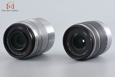 Used: Panasonic LUMIX DMC-G5W Silver Double Zoom Lens Kit, Low Shutter Count, With Original Box
