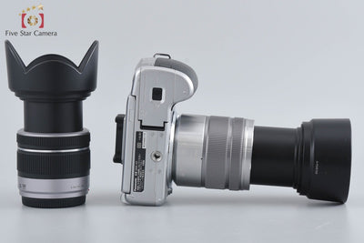 Used: Panasonic LUMIX DMC-G5W Silver Double Zoom Lens Kit, Low Shutter Count, With Original Box