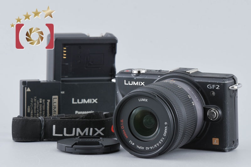 [Used] Panasonic LUMIX DMC-GF2 Black + LUMIX G VARIO 14-42mm f/3.5-5.6 ASPH. MEGA O.I.S. H-FS014042