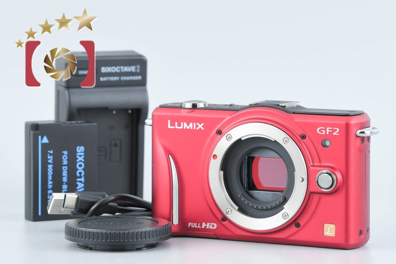 【Used】Panasonic LUMIX DMC-GF2 Red Mirrorless Interchangeable Lens Camera, Low Shutter Count