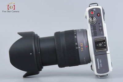 [Used] Panasonic LUMIX DMC-GF2 White + LUMIX G VARIO 14-42mm f/3.5-5.6 ASPH. MEGA O.I.S. H-FS014042