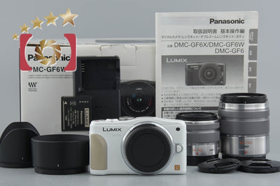 [Used] Panasonic LUMIX DMC-GF6W Double Zoom Lens Kit White with Original Box
