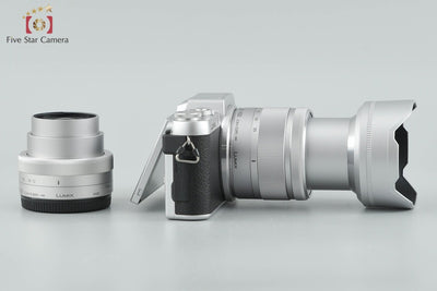 [Used] Panasonic LUMIX DMC-GF7W Double Zoom Lens Kit Silver, Low Shutter Count, With Original Box