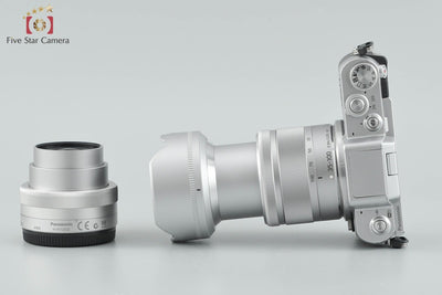 [Used] Panasonic LUMIX DMC-GF7W Double Zoom Lens Kit Silver, Low Shutter Count, With Original Box