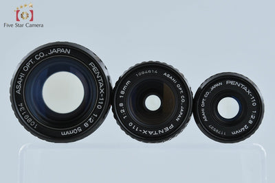 【中古】PENTAX ペンタックス 110 18mm f/2.8 + 24mm f/2.8 + 50mm f/2.8