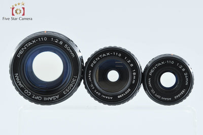 【中古】PENTAX ペンタックス 110 18mm f/2.8 + 24mm f/2.8 + 50mm f/2.8