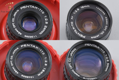 【中古】PENTAX ペンタックス 110 PF 18mm f/2.8 + 18mm f/2.8 + 24mm f/2.8 + 50mm f/2.8