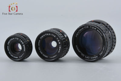 【中古】PENTAX ペンタックス auto110 + 110 18mm f/2.8, 24mm f/2.8, 50mm f/2.8