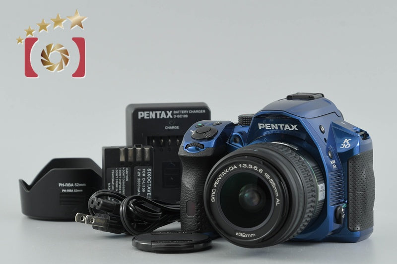 【中古】PENTAX ペンタックス K-30 クリスタルブルー + SMC DA 18-55mm f/3.5-5.6 AL