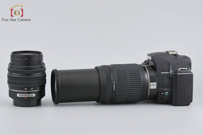 【中古】PENTAX ペンタックス K-x ダブルズームレンズキット ブラック シャッター回数僅少