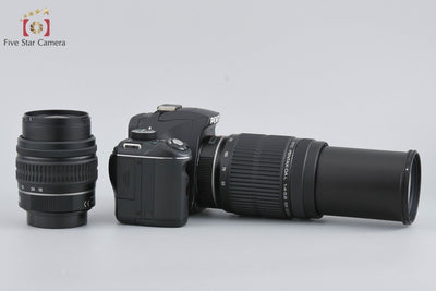 【中古】PENTAX ペンタックス K-x ダブルズームレンズキット ブラック シャッター回数僅少