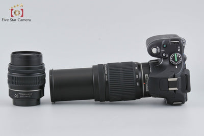 【中古】PENTAX ペンタックス K-x ダブルズームレンズキット ブラック シャッター回数僅少