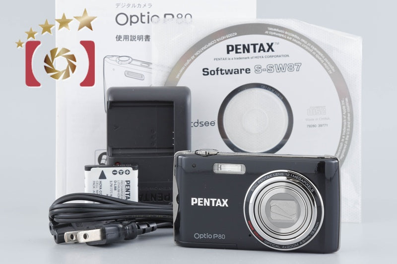 【中古】PENTAX ペンタックス Optio P80 ブラック コンパクトデジタルカメラ