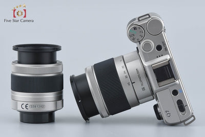 【中古】PENTAX ペンタックス Q7 ダブルズームキット シルバー シャッター回数僅少 元箱付き