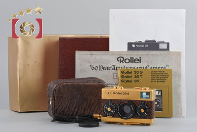 [Used] Rollei 35S Gold 60th Anniversary Model Compact Film Camera with Original Box