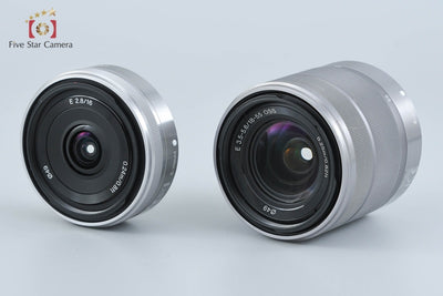 [Used] SONY Sony α NEX-5 Double Lens Kit Silver Shutter Count Very Low With Original Box