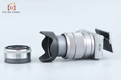 [Used] SONY Sony α NEX-5 Double Lens Kit Silver, low shutter count, with original box