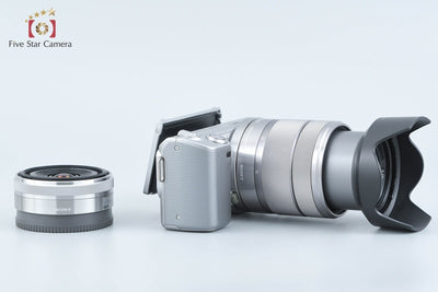 [Used] SONY Sony α NEX-5 Double Lens Kit Silver, low shutter count, with original box