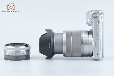 [Used] SONY Sony α NEX-5 Double Lens Kit Silver, low shutter count, with original box