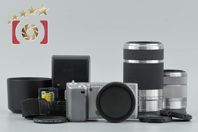 [Used] SONY α NEX-5 Double Zoom Lens Kit Silver