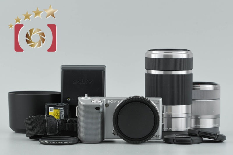 [Used] SONY α NEX-5 Double Zoom Lens Kit Silver
