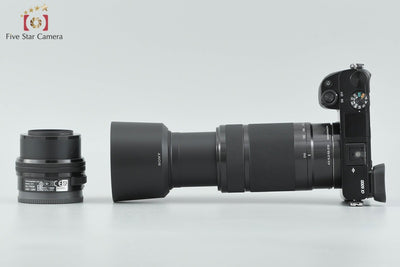 [Used] Sony α6000 ILCE-6000 Double Zoom Lens Kit Black, Low Shutter Count, With Original Box