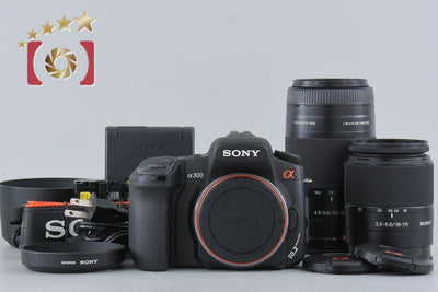 Used: SONY α300 DSLR-A300 Black + DT 18-70mm f/3.5-5.6 SAL1870 + 75-300mm f/4.5-5.6 MACRO SAL75300