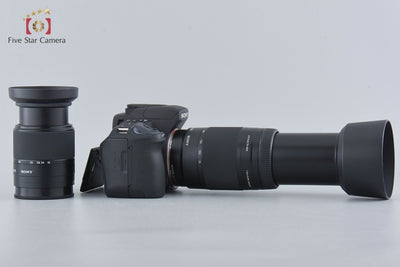 Used: SONY α300 DSLR-A300 Black + DT 18-70mm f/3.5-5.6 SAL1870 + 75-300mm f/4.5-5.6 MACRO SAL75300