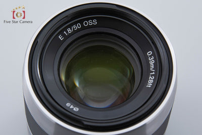 [Used] SONY Sony E 50mm f/1.8 OSS SEL50F18 Silver with Original Box