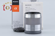 Used: SONY E 50mm f/1.8 OSS SEL50F18 Silver with original box