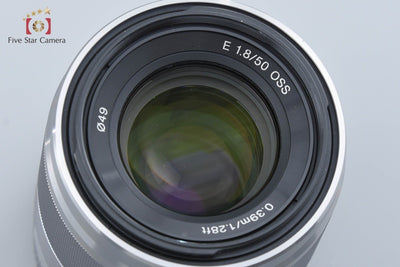Used: SONY E 50mm f/1.8 OSS SEL50F18 Silver with original box