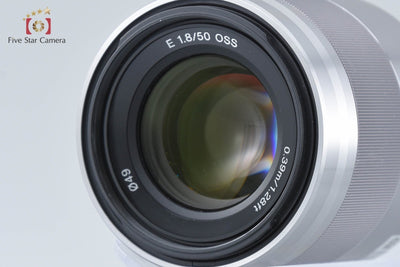 Used: SONY E 50mm f/1.8 OSS SEL50F18 Silver with original box