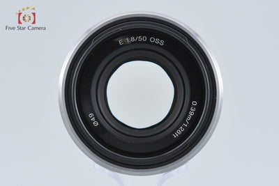Used: SONY E 50mm f/1.8 OSS SEL50F18 Silver with original box