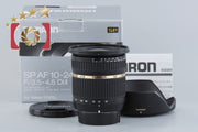 Used: TAMRON Tamron B001 SP AF 10-24mm f/3.5-4.5 Di II for Nikon with original box