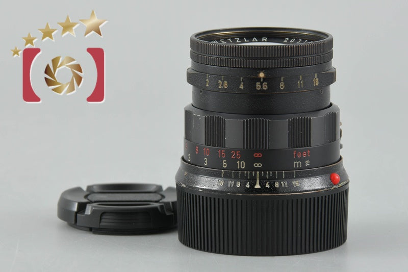 【超希少品】Leica ライカ SUMMICRON 50mm f/2 ブラックペイント 固定鏡筒 後期 レッドスケール 2025.3月オーバーホール済み