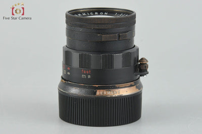 【超希少品】Leica ライカ SUMMICRON 50mm f/2 ブラックペイント 固定鏡筒 後期 レッドスケール 2025.3月オーバーホール済み
